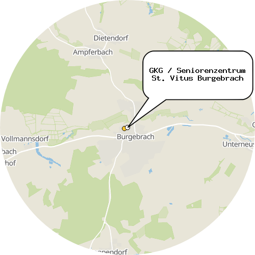 Kartenausschnitt für die Firma GKG / Seniorenzentrum St. Vitus Burgebrach