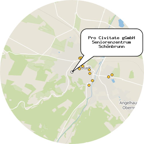 Kartenausschnitt für die Firma Pro Civitate gGmbH Seniorenzentrum Schönbrunn