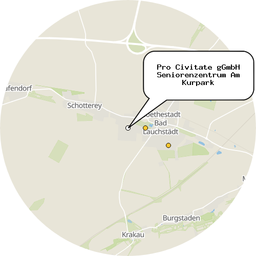 Kartenausschnitt für die Firma Pro Civitate gGmbH Seniorenzentrum Am Kurpark