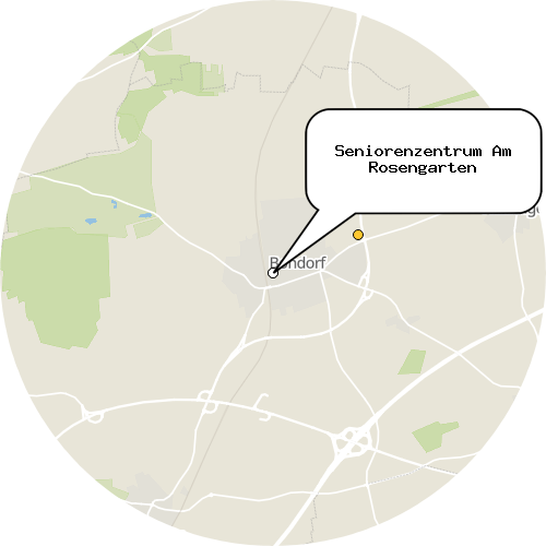 Kartenausschnitt für die Firma Seniorenzentrum Am Rosengarten