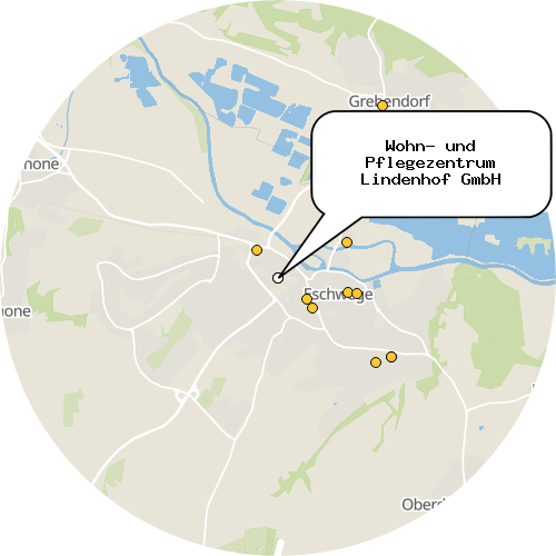 Kartenausschnitt für die Firma Wohn- und Pflegezentrum Lindenhof GmbH