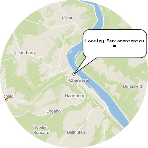 Kartenausschnitt für die Firma Loreley-Seniorenzentrum