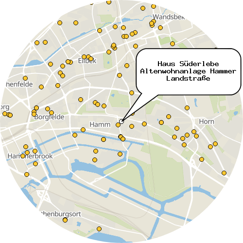Kartenausschnitt für die Firma Haus Süderlebe Altenwohnanlage Hammer Landstraße