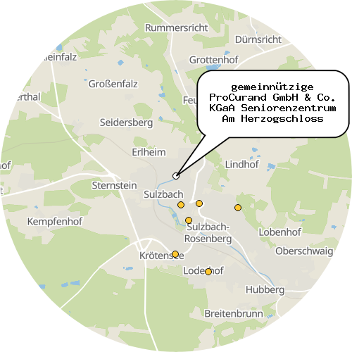 Kartenausschnitt für die Firma gemeinnützige ProCurand GmbH & Co. KGaA Seniorenzentrum Am Herzogschloss
