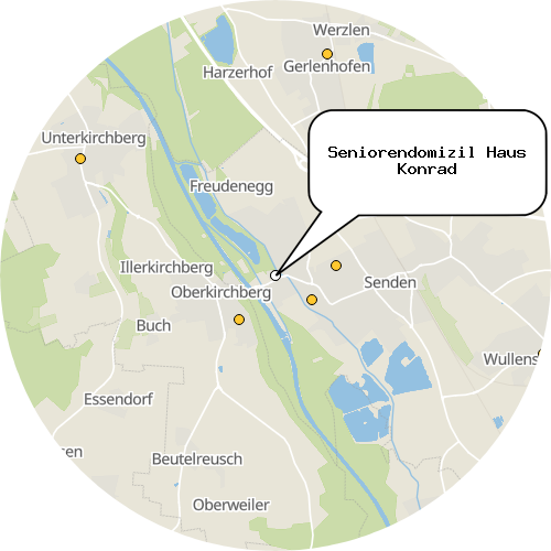 Kartenausschnitt für die Firma Seniorendomizil Haus Konrad