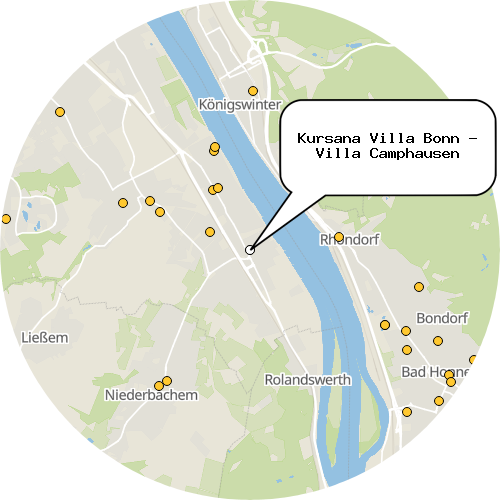 Kartenausschnitt für die Firma Kursana Villa Bonn - Villa Camphausen
