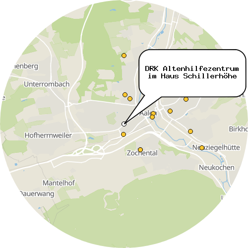 Kartenausschnitt für die Firma DRK Altenhilfezentrum im Haus Schillerhöhe
