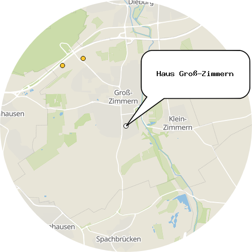 Kartenausschnitt für die Firma Haus Groß-Zimmern