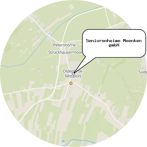Kartenausschnitt für die Firma Seniorenheime Meenken gmbH