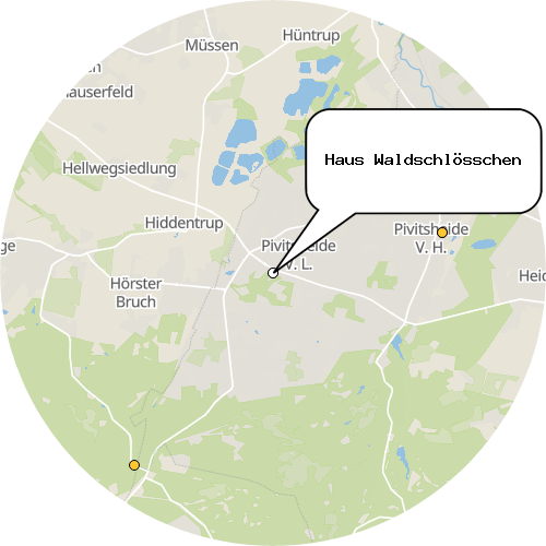 Kartenausschnitt für die Firma Haus Waldschlösschen