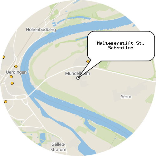 Kartenausschnitt für die Firma Malteserstift St. Sebastian