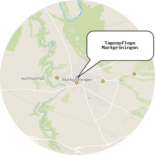 Kartenausschnitt für die Firma Tagespflege Markgröningen