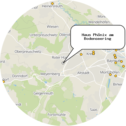 Kartenausschnitt für die Firma Haus Phönix am Bodenseering