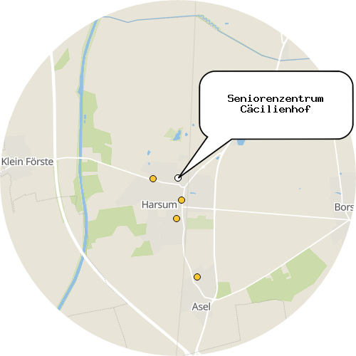 Kartenausschnitt für die Firma Seniorenzentrum Cäcilienhof