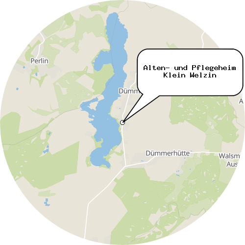 Kartenausschnitt für die Firma Alten- und Pflegeheim Klein Welzin