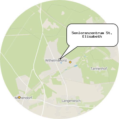 Kartenausschnitt für die Firma Seniorenzentrum St. Elisabeth