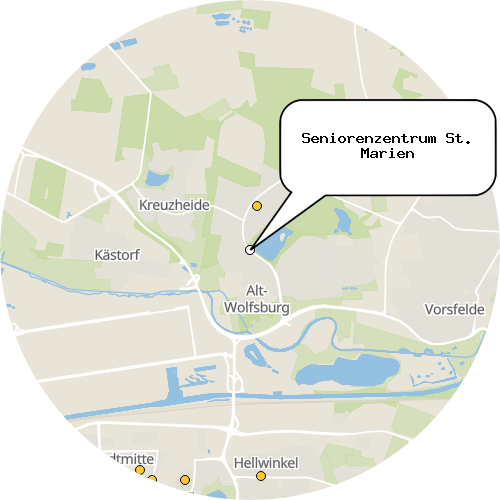 Kartenausschnitt für die Firma Seniorenzentrum St. Marien