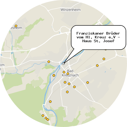 Kartenausschnitt für die Firma Franziskaner Brüder vom Hl. Kreuz e.V - Haus St. Josef
