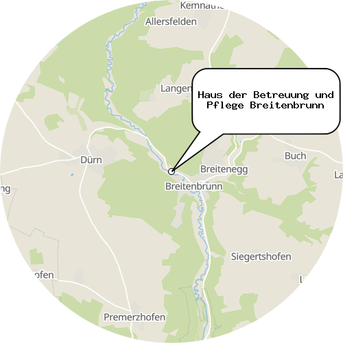 Kartenausschnitt für die Firma Haus der Betreuung und Pflege Breitenbrunn