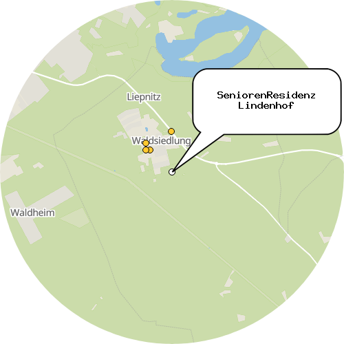 Kartenausschnitt für die Firma SeniorenResidenz Lindenhof