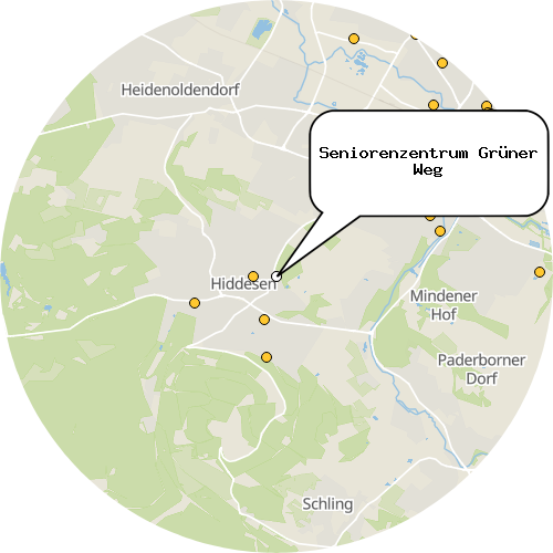 Kartenausschnitt für die Firma Seniorenzentrum Grüner Weg