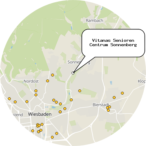 Kartenausschnitt für die Firma Vitanas Senioren Centrum Sonnenberg