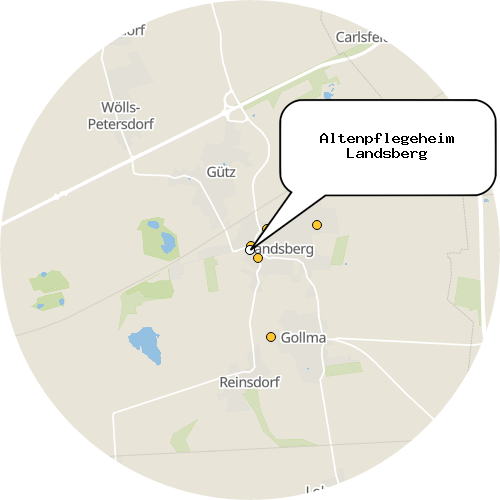 Kartenausschnitt für die Firma Altenpflegeheim Landsberg