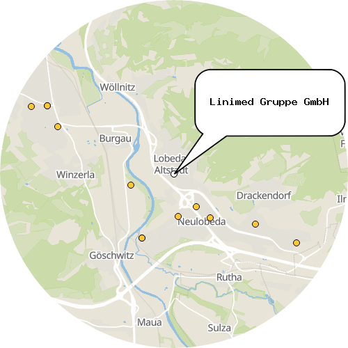 Kartenausschnitt für die Firma Linimed Gruppe GmbH