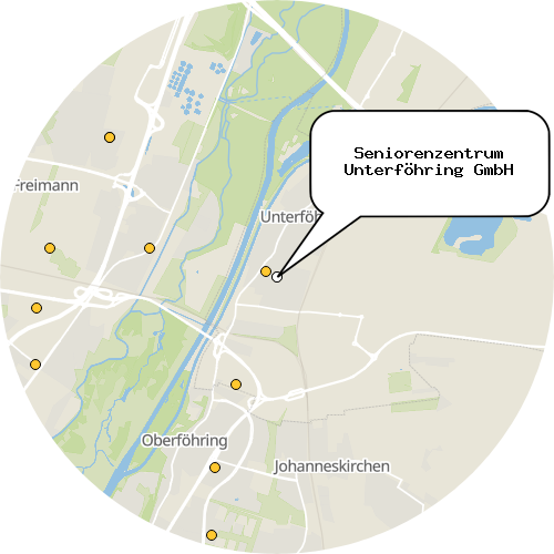 Kartenausschnitt für die Firma Seniorenzentrum Unterföhring GmbH