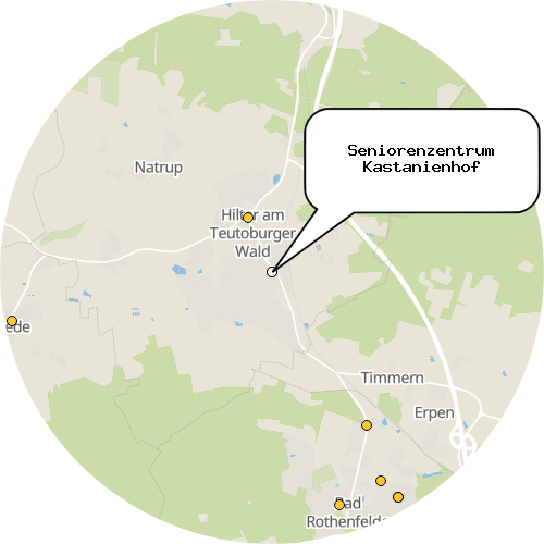 Kartenausschnitt für die Firma Seniorenzentrum Kastanienhof