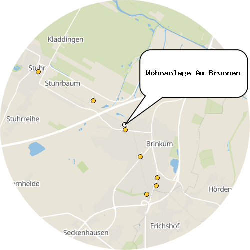 Kartenausschnitt für die Firma Wohnanlage Am Brunnen