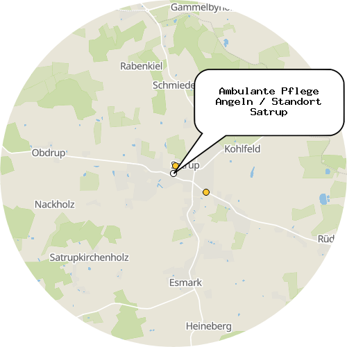 Kartenausschnitt für die Firma Ambulante Pflege Angeln / Standort Satrup