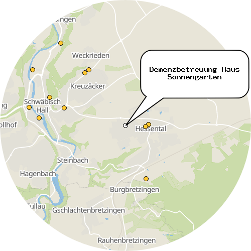 Kartenausschnitt für die Firma Demenzbetreuung Haus Sonnengarten