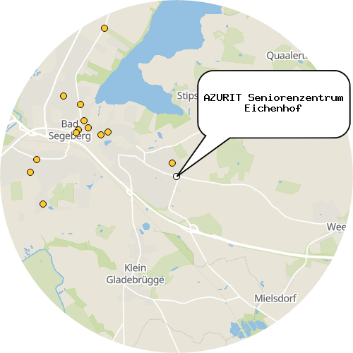 Kartenausschnitt für die Firma AZURIT Seniorenzentrum Eichenhof