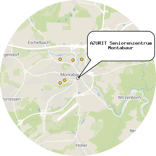Kartenausschnitt für die Firma AZURIT Seniorenzentrum Montabaur