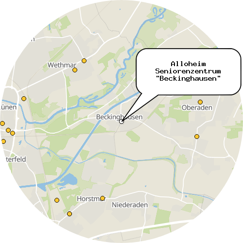 Kartenausschnitt für die Firma Alloheim Seniorenzentrum "Beckinghausen"