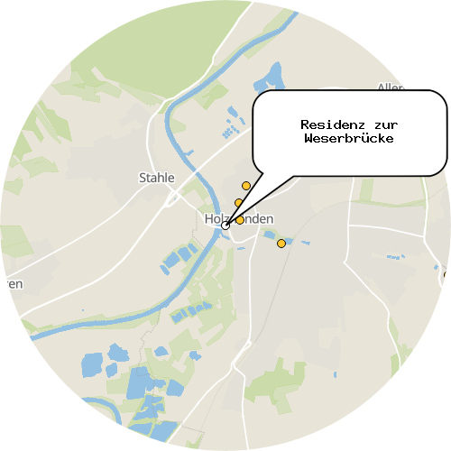 Kartenausschnitt für die Firma Residenz zur Weserbrücke