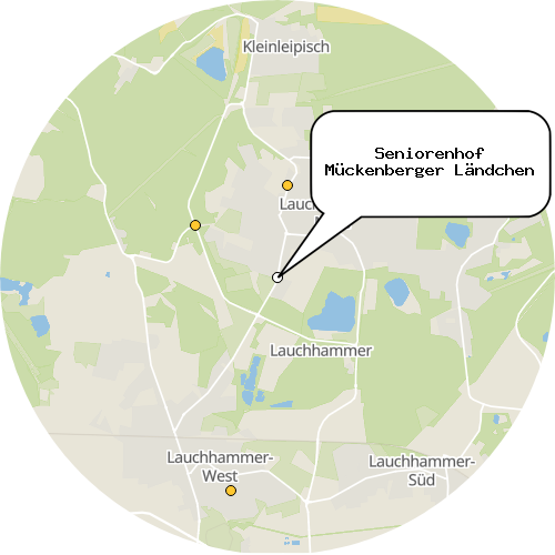 Kartenausschnitt für die Firma Seniorenhof Mückenberger Ländchen