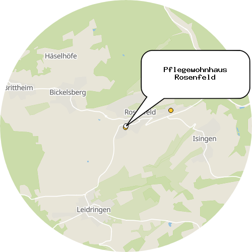 Kartenausschnitt für die Firma Pflegewohnhaus Rosenfeld