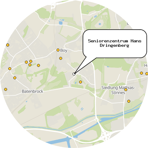 Kartenausschnitt für die Firma Seniorenzentrum Hans Dringenberg