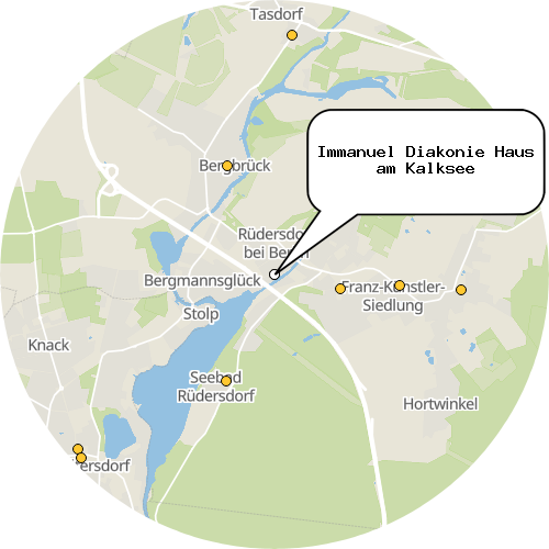 Kartenausschnitt für die Firma Immanuel Diakonie Haus am Kalksee