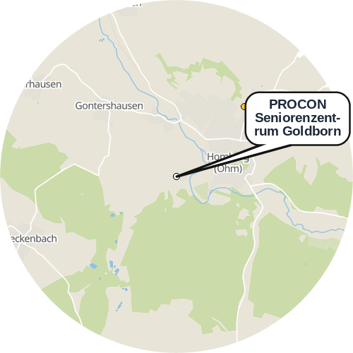 Kartenausschnitt für die Firma PROCON Seniorenzentrum Goldborn