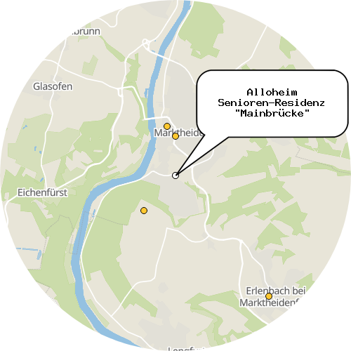 Kartenausschnitt für die Firma Alloheim Senioren-Residenz "Mainbrücke"