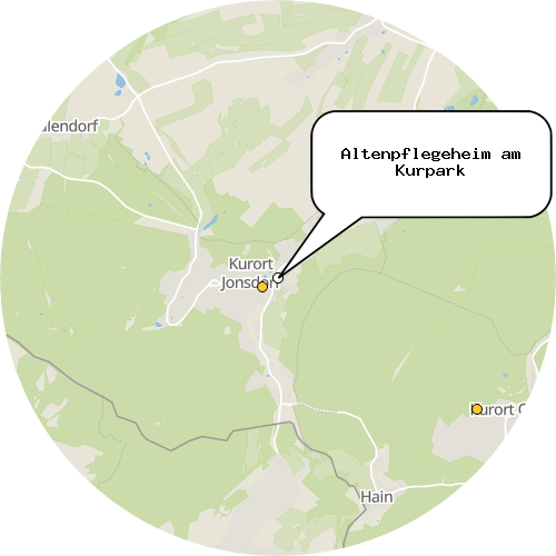 Kartenausschnitt für die Firma Altenpflegeheim am Kurpark