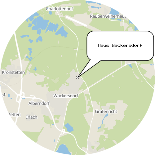 Kartenausschnitt für die Firma Haus Wackersdorf