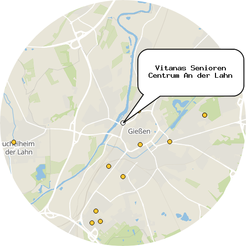 Kartenausschnitt für die Firma Vitanas Senioren Centrum An der Lahn