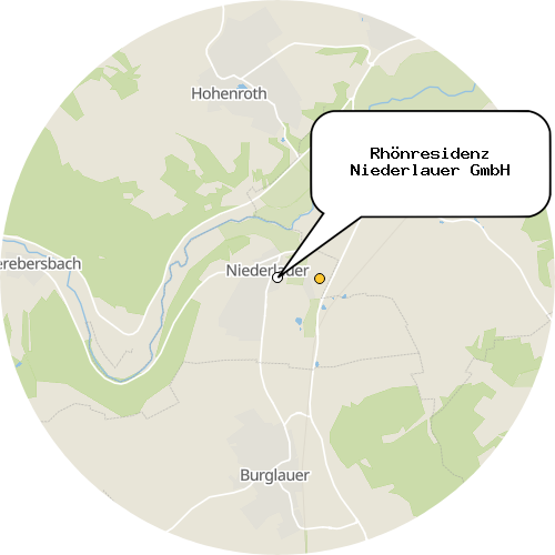 Kartenausschnitt für die Firma Rhönresidenz Niederlauer GmbH