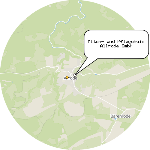 Kartenausschnitt für die Firma Alten- und Pflegeheim Allrode GmbH