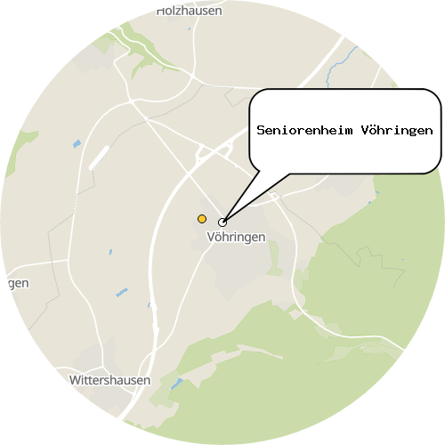 Kartenausschnitt für die Firma Seniorenheim Vöhringen