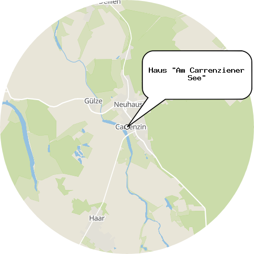 Kartenausschnitt für die Firma Haus "Am Carrenziener See"